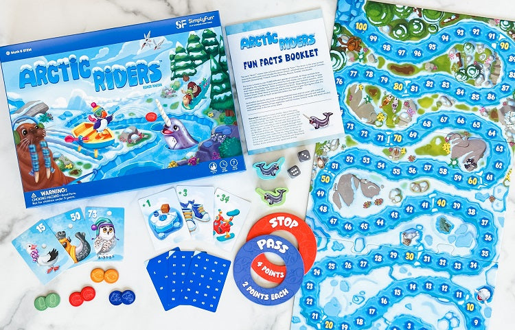 Arctic Riders by SimplyFun is a fun math game focusing on addition and subtraction.
