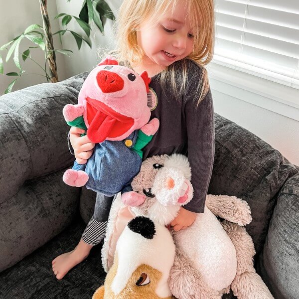 Pickles Pig Puppet by SimplyFun perfect for imaginative play for ages 4 and up-SimplyFun
