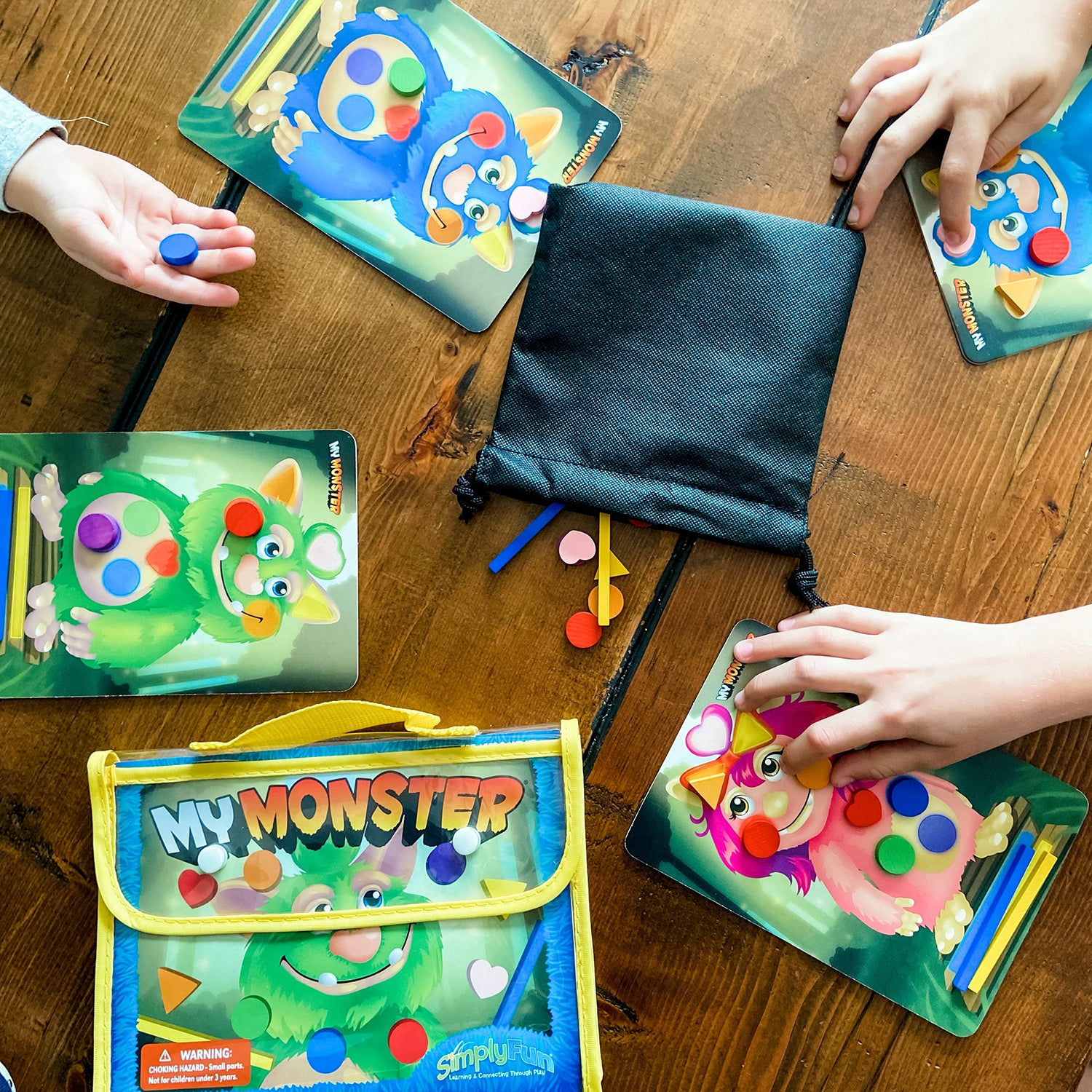 My Monster by SimplyFun is a probability game that focuses on tactile skills.