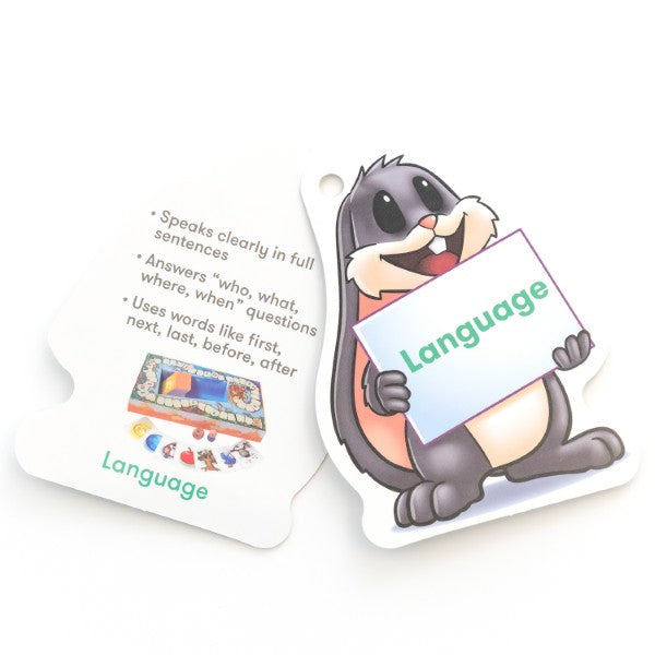 Tibbar’s Head Start Play and Grow Keyring by SimplyFun is full of school readiness identifiers across 9 key areas.-SimplyFun