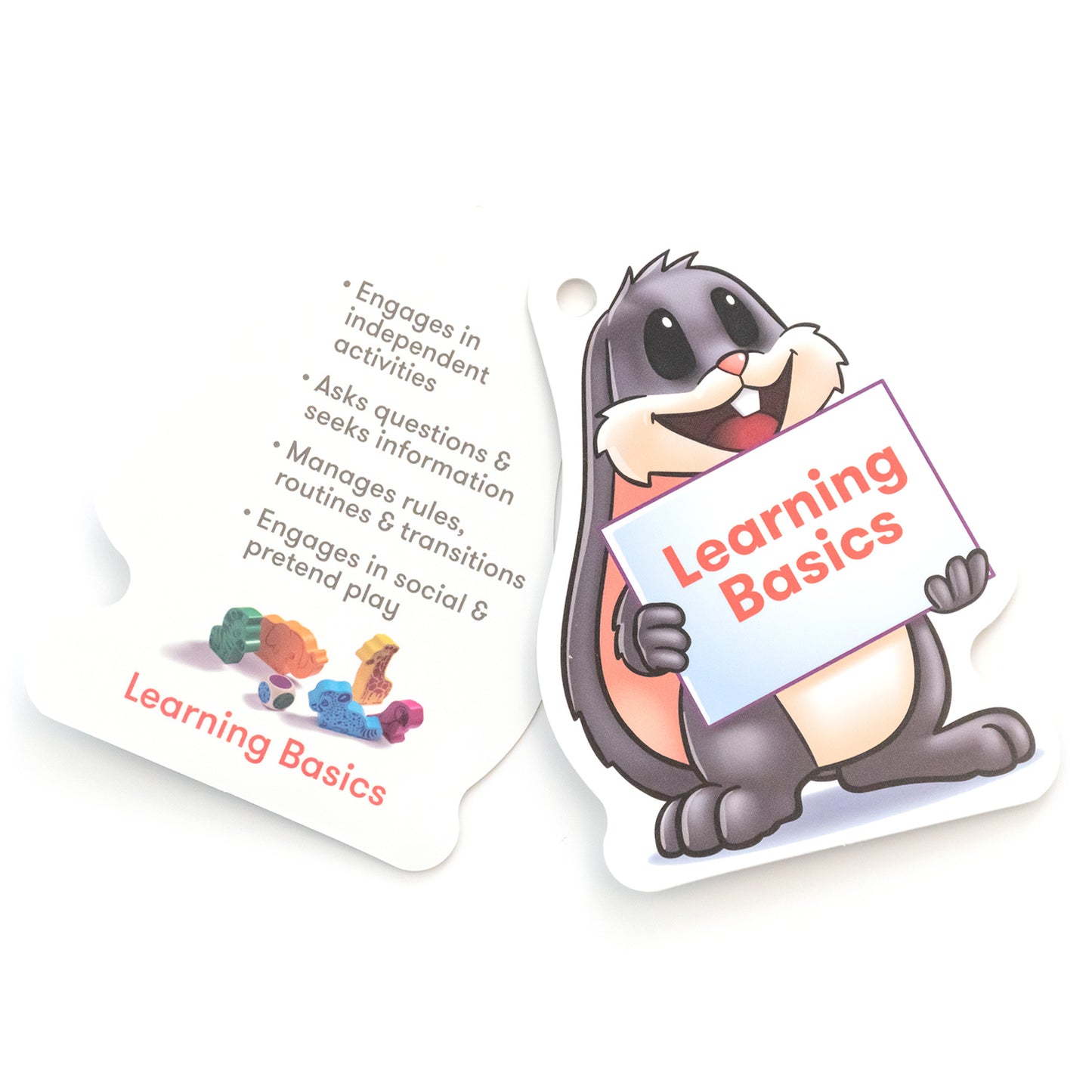 Tibbar’s Head Start Play and Grow Keyring by SimplyFun is full of school readiness identifiers across 9 key areas.