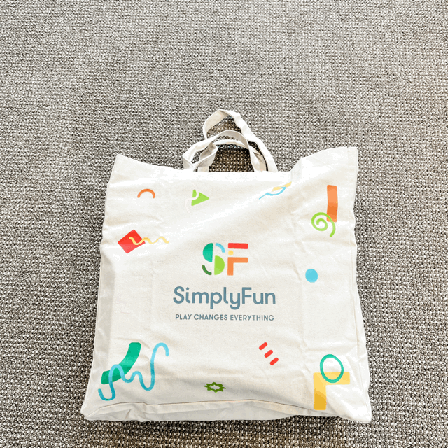 This large canvas tote bag from SimplyFun fits loads of games!-SimplyFun