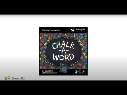 Chalk-A-Word by SimplyFun is a spelling game and vocabulary game for ages 8 and up