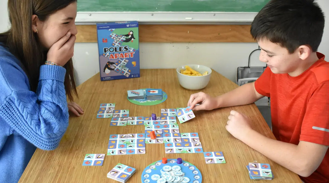 Spatial Matching Game Flip and Match in Spatial Reasoning Game, Poles Apart – SimplyFun