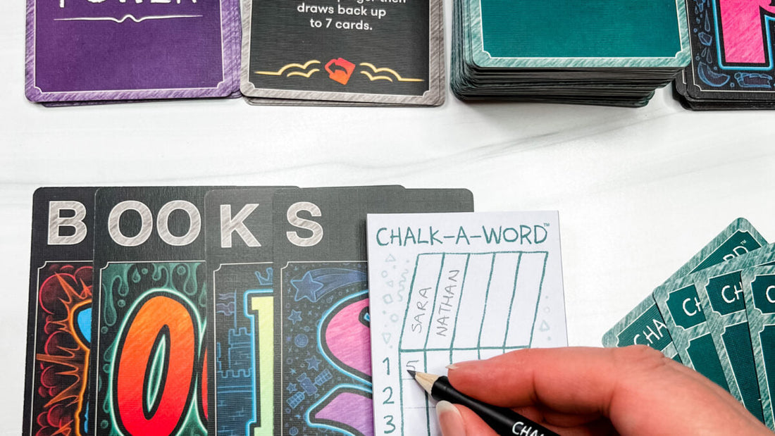 Chalk-A-Word is a fun word game for game night!