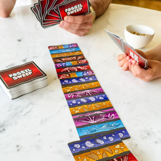 Fossil Sweep by SimplyFun is a fun card game for ages 8 and up.