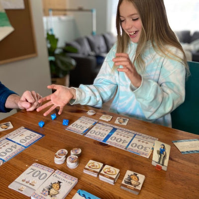 Ancient Finds math board game by SimplyFun for ages 8 and up