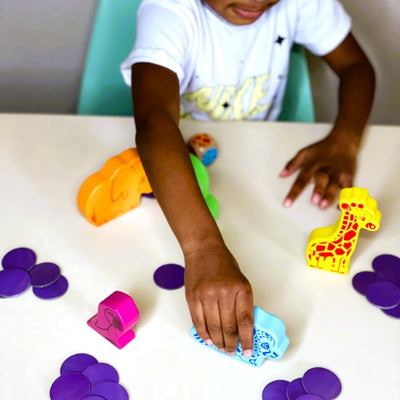 Animal Snacks preschool board game by SimplyFun for ages 3 and up