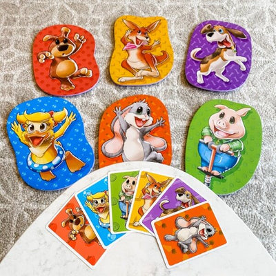 Buddy Hop by SimplyFun is a fun memory and gross motor skills game for ages 4 and up