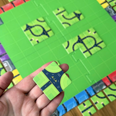 ByPass by SimplyFun, a fun family board game where players place tiles to build routes and bypasses.