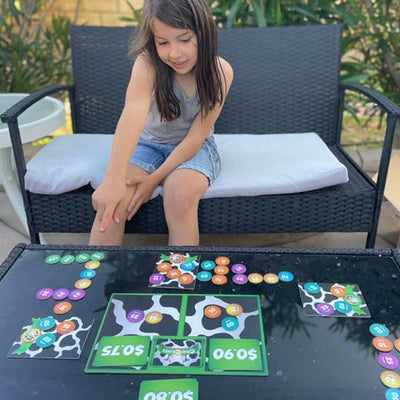 Cow Cents by SimplyFun is a fun money game and math game for ages 6 and up