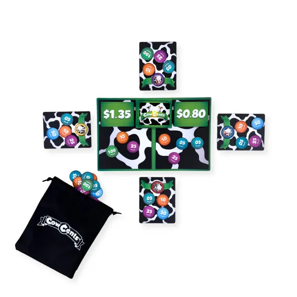 Cow Cents by SimplyFun is a fun money game and math game for ages 6 and up-SimplyFun