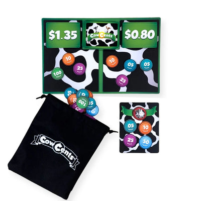 Cow Cents by SimplyFun is a fun money game and math game for ages 6 and up