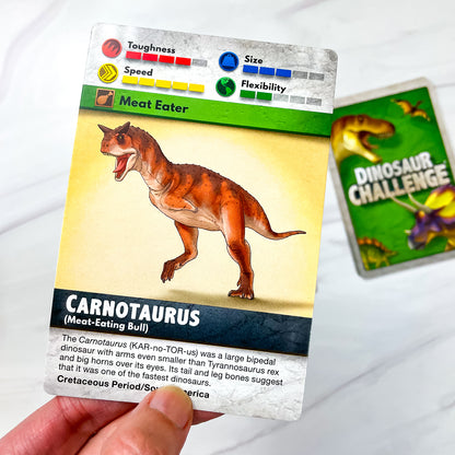 Dinosaur Challenge by SimplyFun is a dinosaur game for ages 7 and up. This booster pack has new events and dinosaurs.