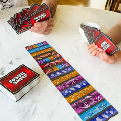Fossil Sweep by SimplyFun, a fun fossil-themed card game for ages 8 and up.
