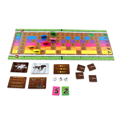 Front Runner by SimplyFun is a math game focusing on algebra and factors for ages 8 and up.