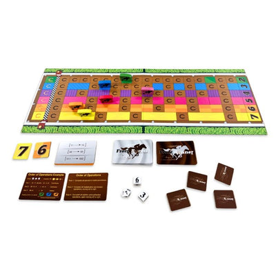 Front Runner by SimplyFun is a math game focusing on algebra and factors for ages 8 and up.