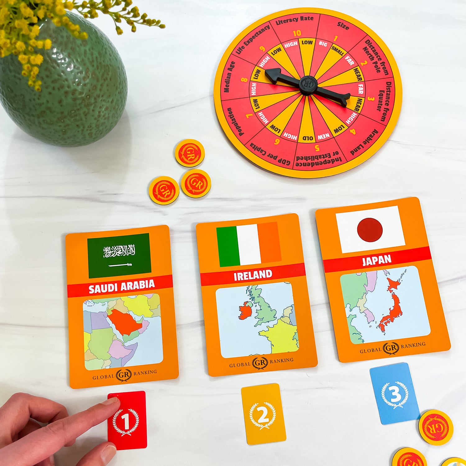 Global Ranking by SimplyFun is a fun board game focusing on geography facts and demographics for ages 10 and up.