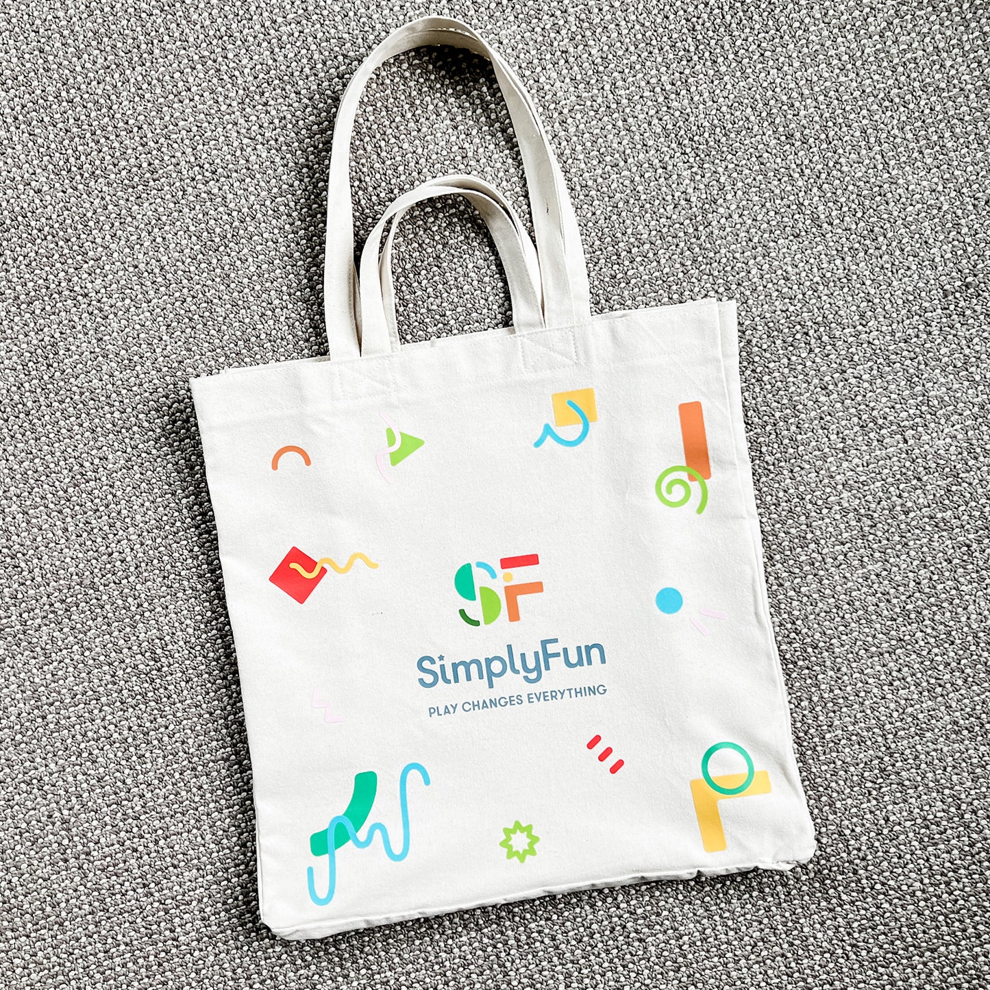 This large canvas tote bag from SimplyFun fits loads of games!