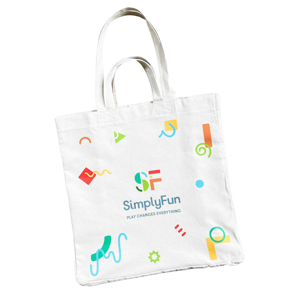 This large canvas tote bag from SimplyFun fits loads of games!