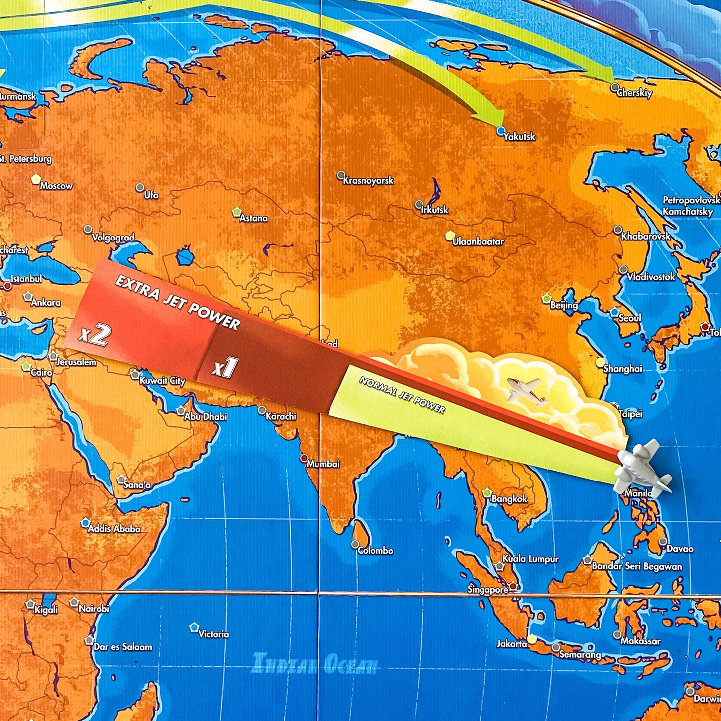 Let's Jet by SimplyFun is a fun geography game that teaches world facts.