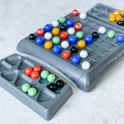 Marble Matrix is a fun matching and spatial reasoning game for ages 7 and up.