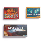 Math Skills Game set by SimplyFun, featuring Grill Party, Vinculum, and Space It!