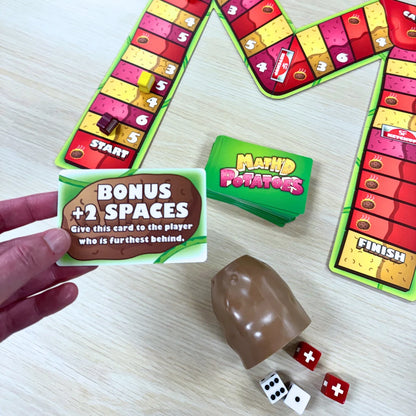 Math'd Potatoes by SimplyFun is a great math game focusing on solving equations quickly. For ages 8 and up.