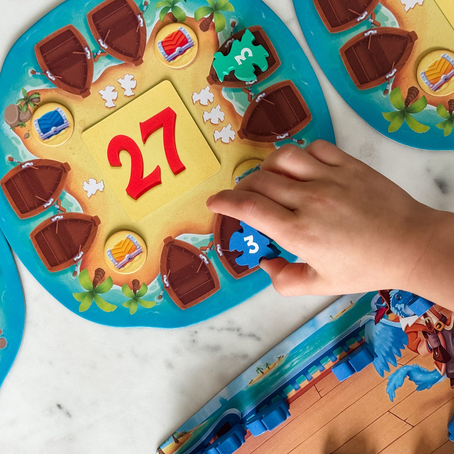 Plundering Times by SimplyFun—a fun, educational board game focusing on multiplication and addition skills.