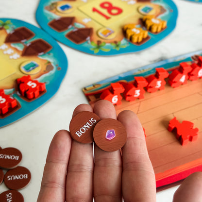 Plundering Times by SimplyFun—a fun, educational board game focusing on multiplication and addition skills.