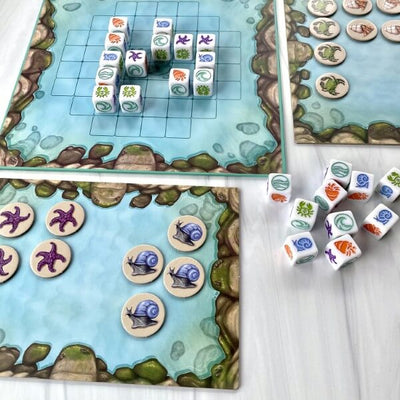 Rolling Tides by SimplyFun is an ocean-themed game focusing on decision making and spatial reasoning game for ages 8 and up.