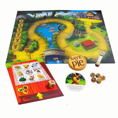 Save the Pie by SimplyFun is a collaborative game focusing on teamwork and fine motor skills for ages 6 and up.