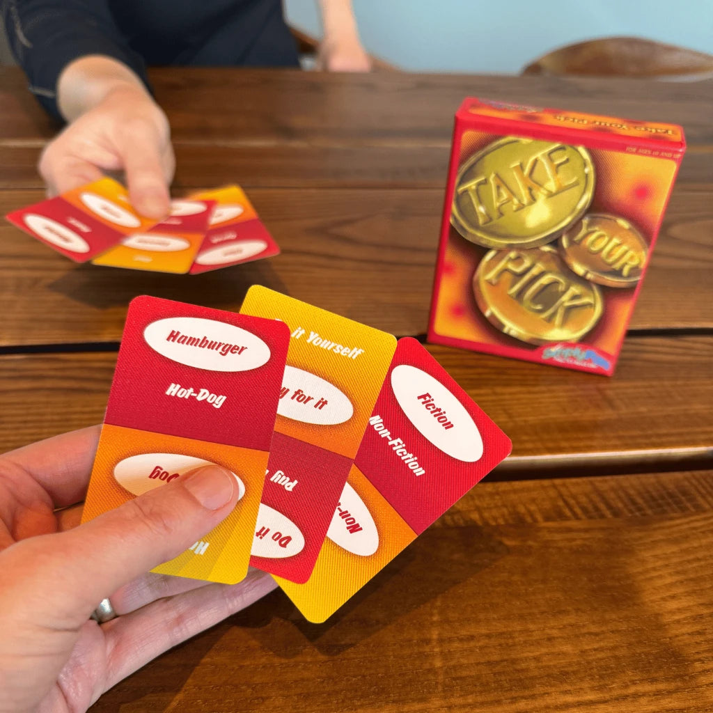 Take Your Pick by SimplyFun is a social game and family game for ages 8 and up.-SimplyFun