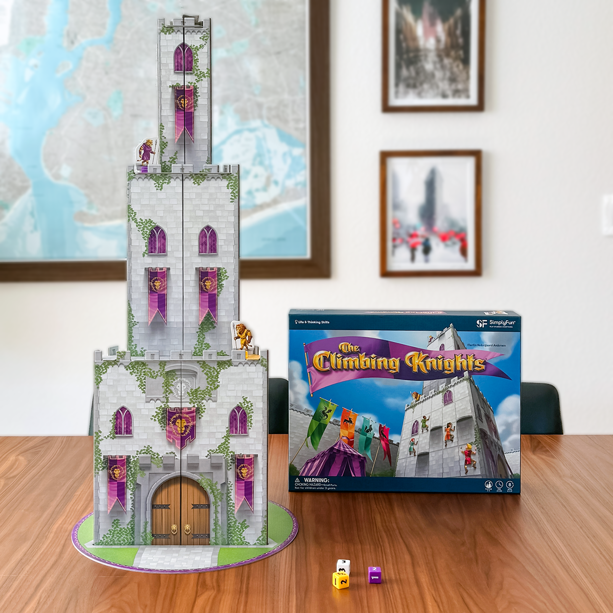 Climbing Knights: Medieval castle 3D board game-SimplyFun