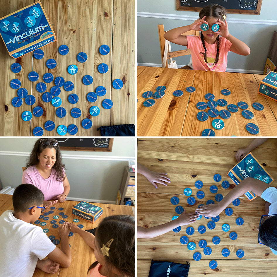 Math Skills Game set by SimplyFun, featuring Grill Party, Vinculum, and Space It!