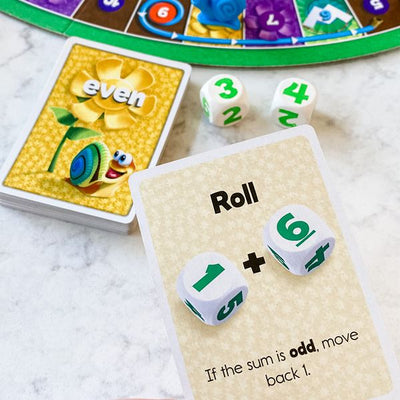 Whirly's World by SimplyFun is a great math game to practice even and odd numbers, addition, and counting for ages 6 and up