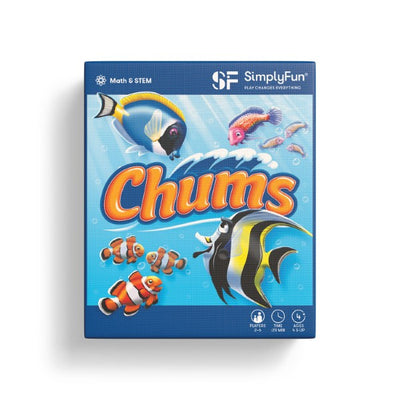 Chums by SimplyFun is a color and shape matching game for ages 4 and up