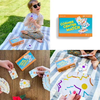 Colorful card matching game Corner Center Match