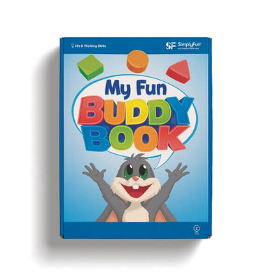 My Fun Buddy Book from SimplyFun is a cuddly cloth book featuring Tibbar and the buddies. Mix and match, and explore textures and colors.