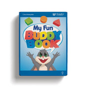 My Fun Buddy Book from SimplyFun is a cuddly cloth book featuring Tibbar and the buddies. Mix and match, and explore textures and colors.