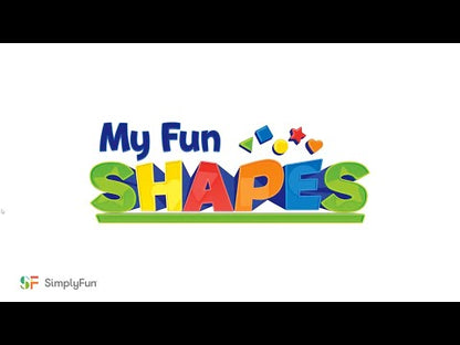 My Fun Shapes by SimplyFun. 30 wooden blocks and disc cards to aid in learning colors and shapes, and practicing fine motor skills.