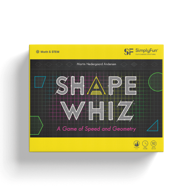 Shape Whiz by SimplyFun is a fun geometry game and measurement game for ages 10 and up.