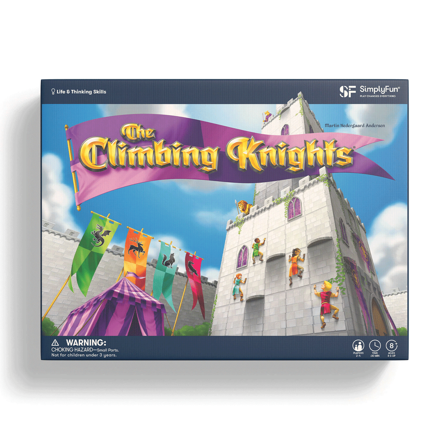 Climbing Knights: Medieval castle 3D board game-SimplyFun