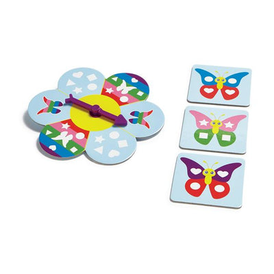 Watch My Wings by SimplyFun is a butterfly shape and color matching game for ages 4 and up.