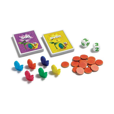 Whirly's World by SimplyFun is a great math game to practice even and odd numbers, addition, and counting for ages 6 and up