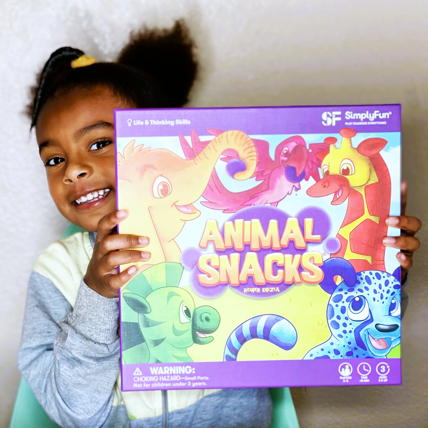 Animal Snacks preschool board game by SimplyFun for ages 3 and up
