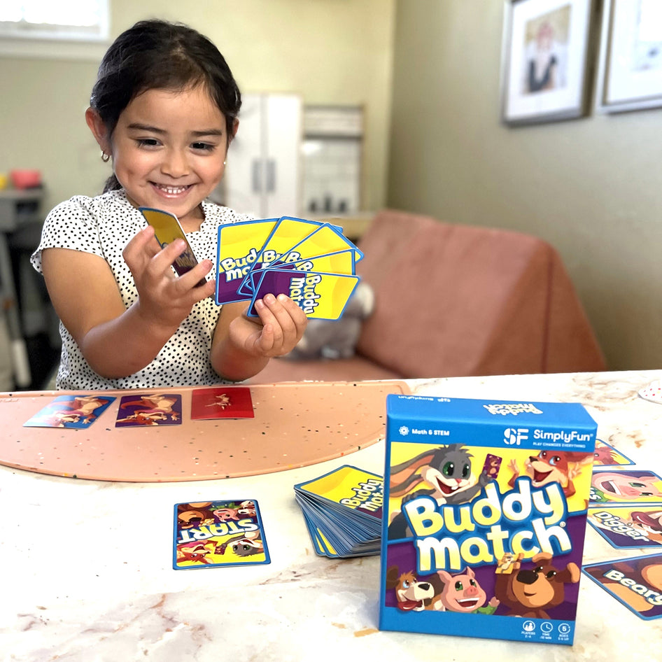 Buddy Match by SimplyFun is a focus and self control game for ages 5 and up