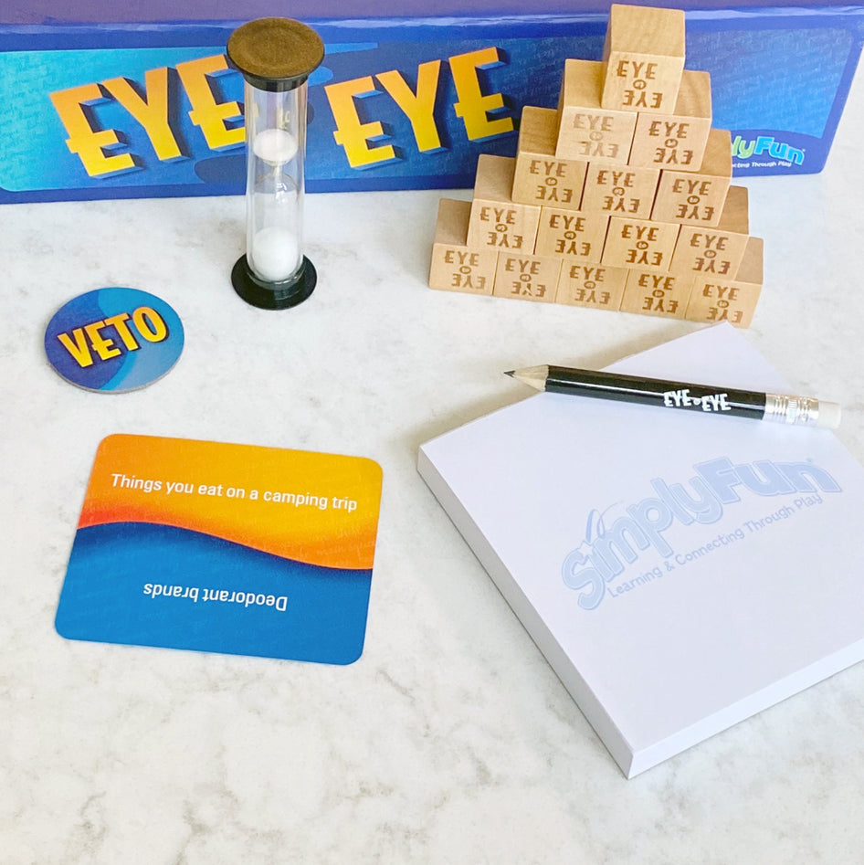 Eye to Eye by SimplyFun is a fun social game great for family game night for ages 10 and up.