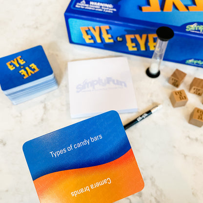 Eye to Eye by SimplyFun is a fun social game great for family game night for ages 10 and up.