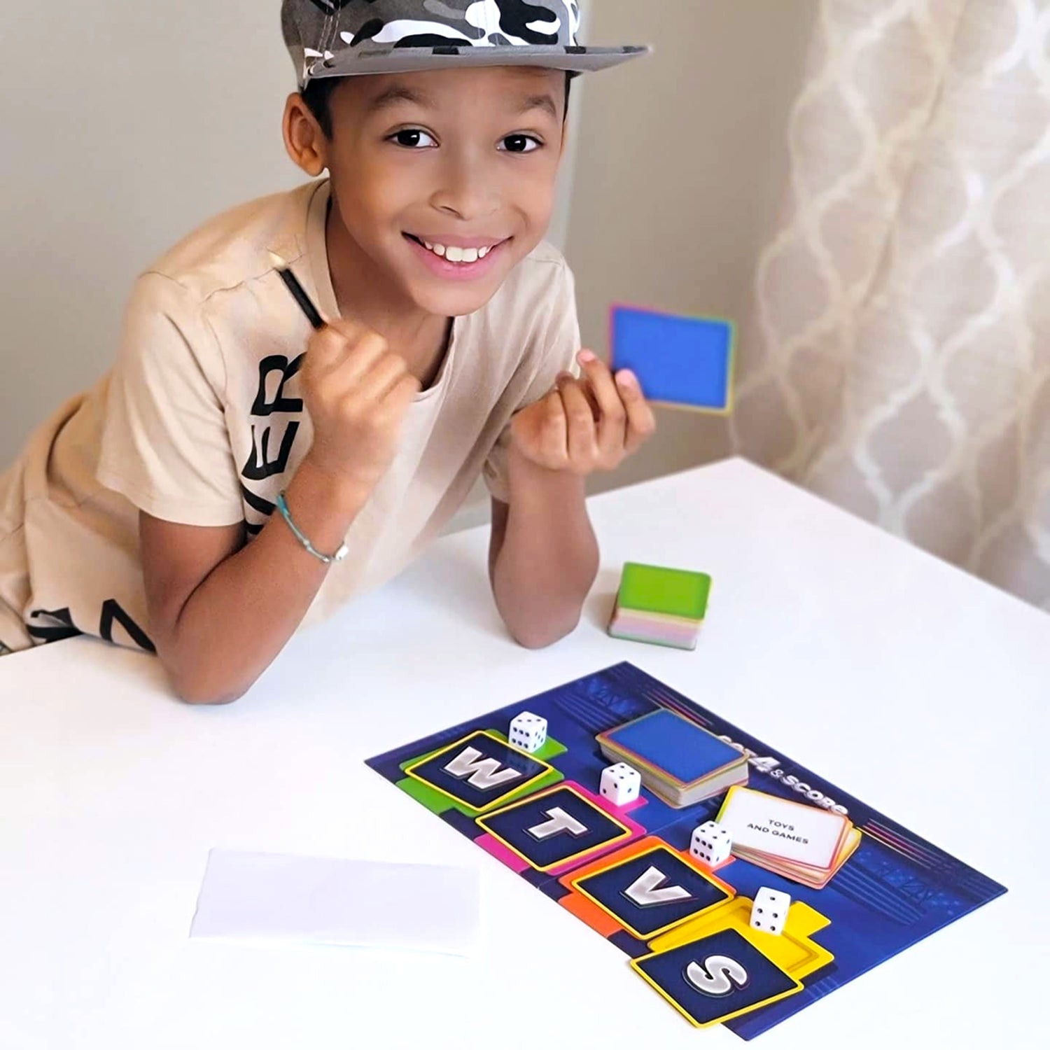 Get 4 and Score by SimplyFun is a vocabulary game and quick thinking game that is fun for the whole family.